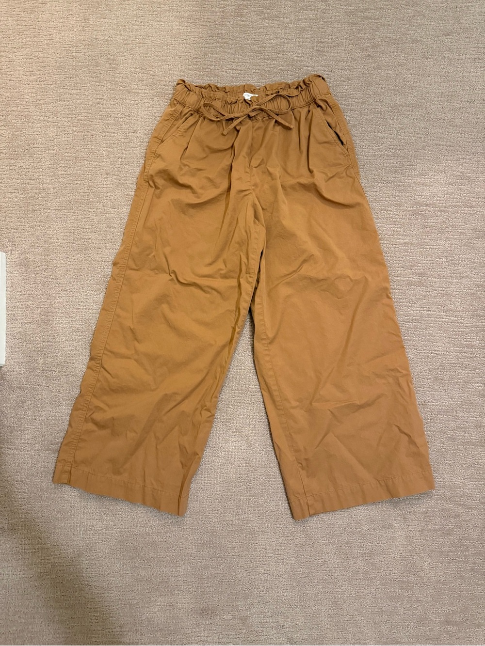 LOFT Women’s Wide-Leg Drawstring Chinos - Tan